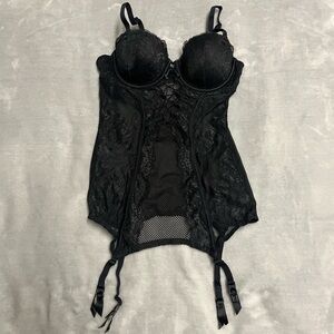 La Senza Elegant Black Lace Bustier